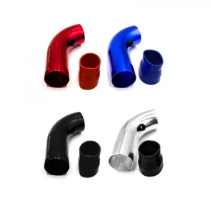 3'' Inch 76mm Universal Aluminum Car Air Intake Pipe Kit Pipes Cold Air Intake System Duct Tube Kit Air Filter
