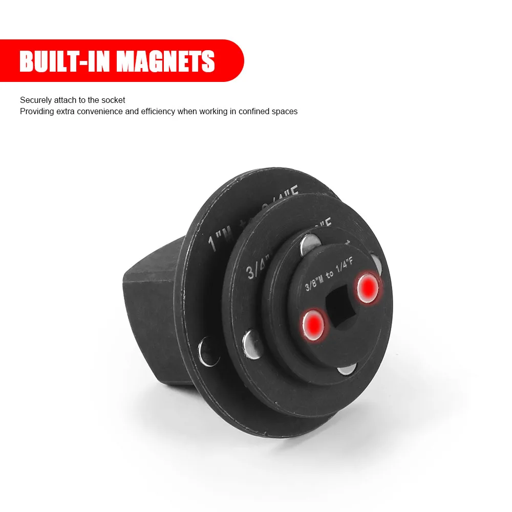 Low Profile Impact Socket Adapter Drive Reducing 1" to 3/4",3/4" to 1/2", 1/2" to 3/8", 3/8" to 1/4" Designed for Tight Spaces - Image 6