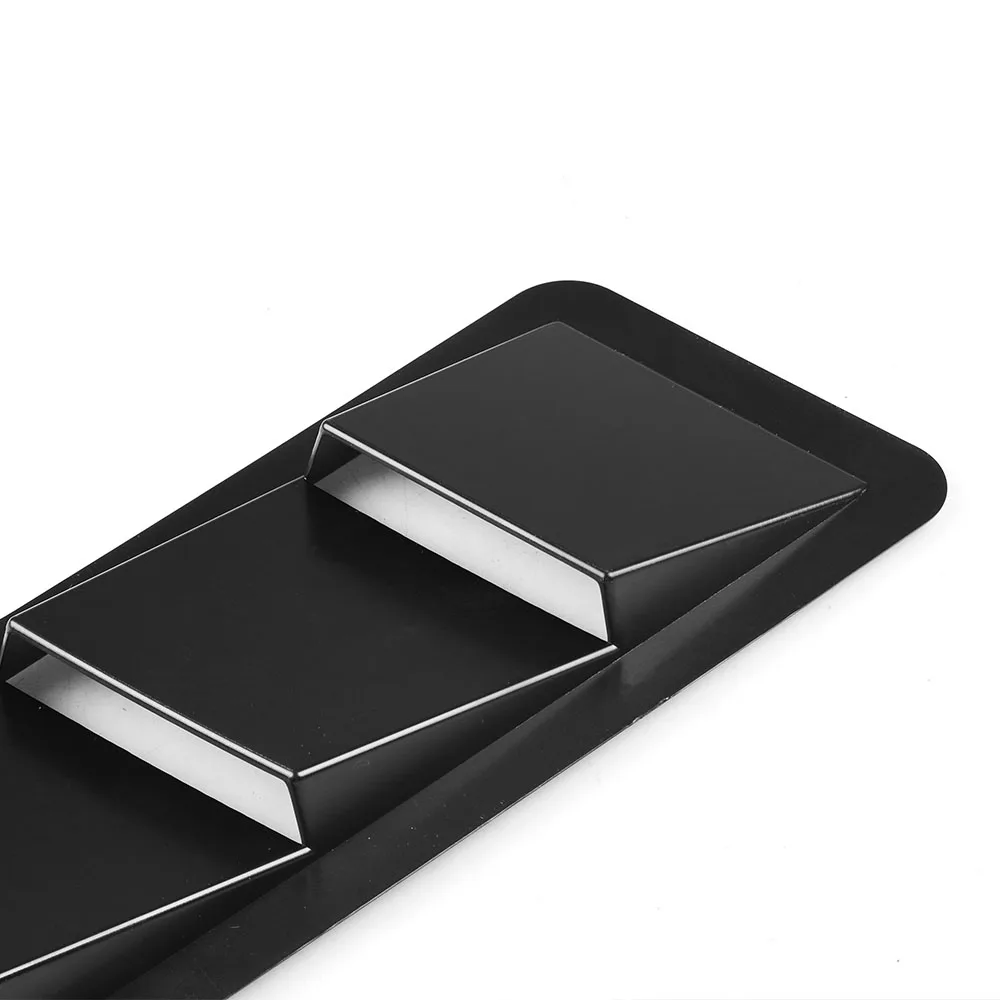 Fits 17X5 Inch Universal Hood Vent Louver Air Cooling Panel Trim Set Black ABS 1 Pair - Image 5
